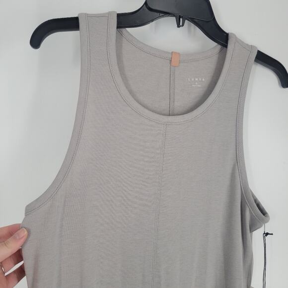 Lunya Ambient Grey Restore Fitted Midi Dress XL - Picture 4 of 9